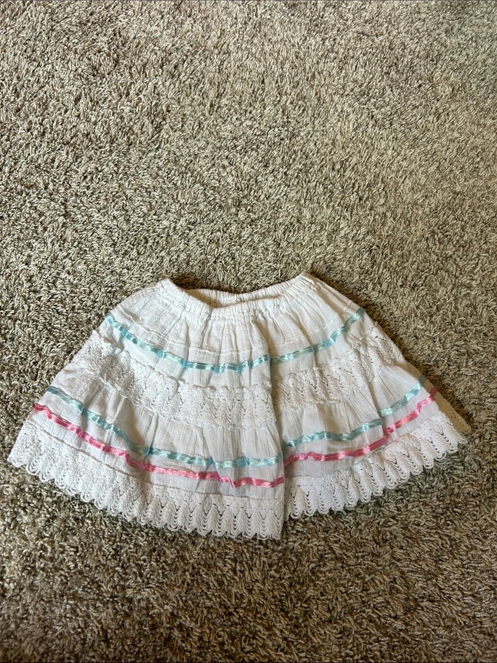 toddler crochet & ribbon skirt.